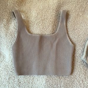 ARITZIA BABTON SCULPT KNIT CROPPED TANK